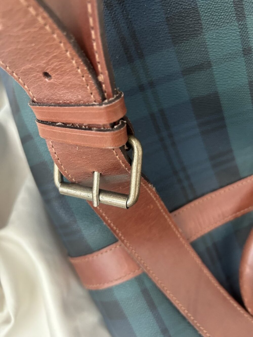 Polo Ralph Lauren Heritage “Black Watch” Tartan Canvas Vintage Large Duffel Bag - Picture 12 of 16